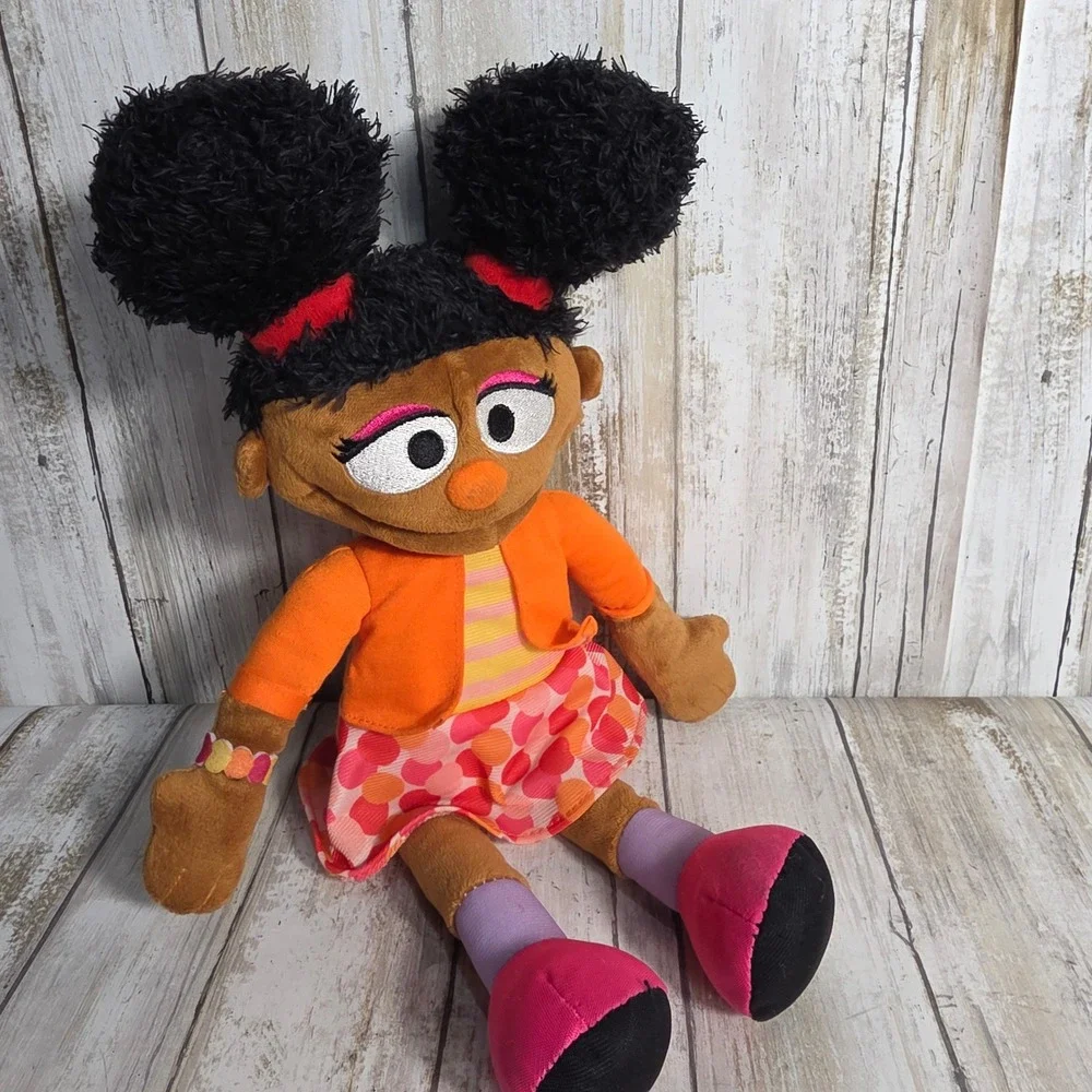 Sesame Street Gabrielle Plush Doll 13 Inch Just Play 2023 Orange Pink Outfit